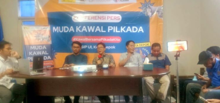 PWI Kota Depok Bersama Puskapol UI Selenggarakan Konferensi Pers Tentang Survei Pilkada